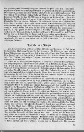 Märsche und Kämpfe