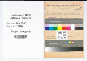Entnazifizierung Margarete Stappen, geb. 01.05.1922 (Postassistentin)