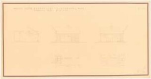 Gartenanlage Bereitschaftssiedlung Hydrierwerk, Brüx: Siedlungshaus Typ 4: Ansichten 1:50