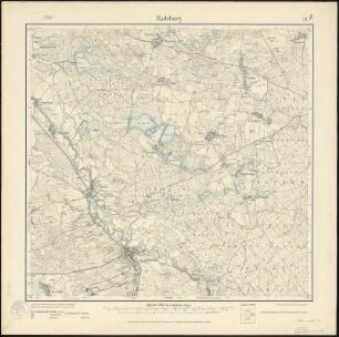 Meßtischblatt 34 : Radeburg, 1919 : Radeburg. - Aufgen. 1903, hrsg. 1906, einz. Nachtr. 1919. - 1:25000. - Leipzig, 1919. - 1 Kt.