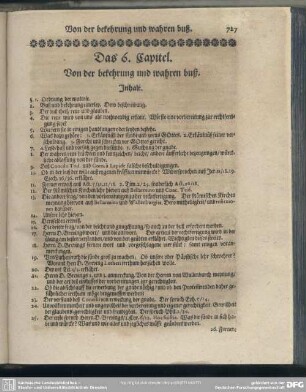 Das 6. Capitel. Von der bekehrung und wahren buß