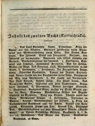 Pausanias des Periëgeten Beschreibung von Griechenland, 2