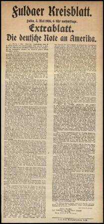 Zweite Ausgabe vom Freitag, den 05. Mai 1916.