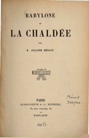 Babylone et la Chaldée