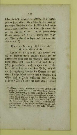 Ermordung Caesar's, 44 vor Chr. Geb