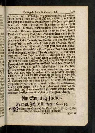 571-575, Evangelium; Eingang