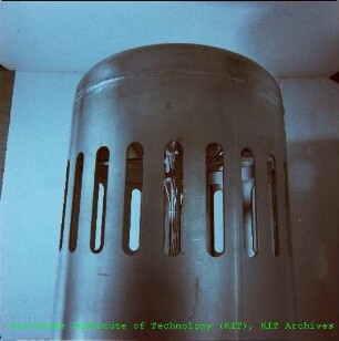 Detail eines Bauteils für das Nachwärmeabfuhr-Experiment des Schnellen Natriumgekühlten Reaktor 2 (SNR 2)-Naturkonvektionsmodells (NEPTUN) der Hauptabteilung Ingenieurtechnik (HIT)