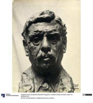 Die Büste Alexandre Falguière im Atelier Druets (en face)