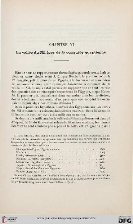 Chapitre VI: La vallée du Nil lors de la conquête égyptienne