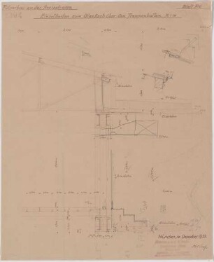 Troost, Paul Ludwig; München, Arcisstr. 12; Führerbau der NSDAP - Glasdach über den Treppenhallen (Details)