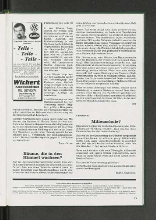 Bäume, die in den Himmel wachsen?