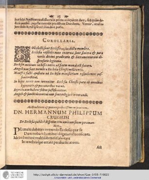 Ad Eruditione & pietate probatissimum juvenem.