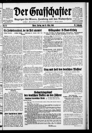 Der Grafschafter. 1914-1945