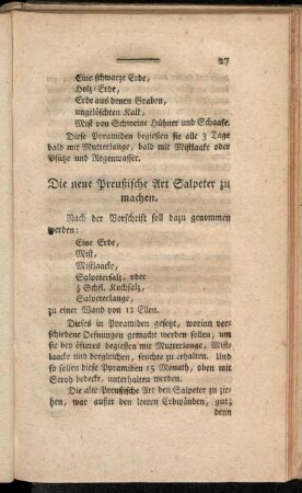 Die neue Preußische Art Salpeter zu machen