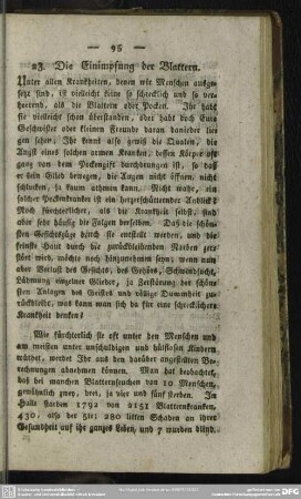 23. Die Einimpfung der Blattern