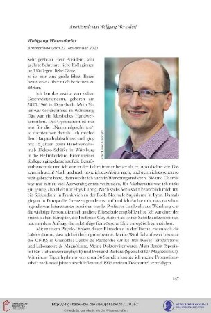 Wolfgang Wernsdorfer : Antrittsrede vom 27. November 2021