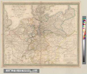 Post- und Reise-Charte von Deutschland und den benachbarten Laendern