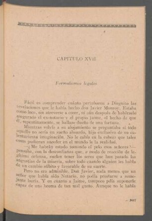 Capítulo XVII - Formulismos legales