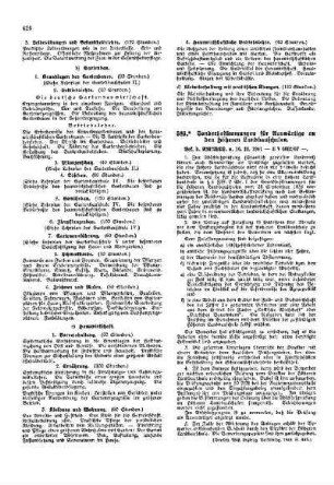 Sonderbestimmungen für Auswärtige an den Höheren Landbauschulen : [Amtliche Erlasse] ; [Amtlicher Teil]