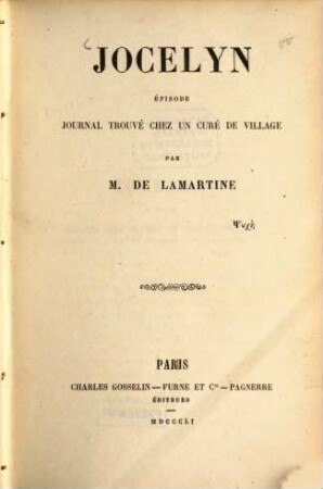 Œuvres complètes de Lamartine : publiées et inédites, 5