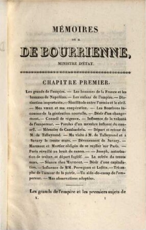 Mémoires de M. de Bourrienne, Ministre d'Etat, sur Napoléon, le directoire, le consulat, l'empire et la restauration, Tome dixième