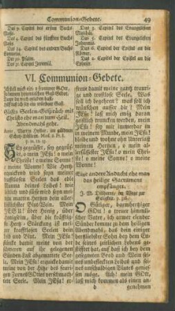 VI. Communion-Gebete