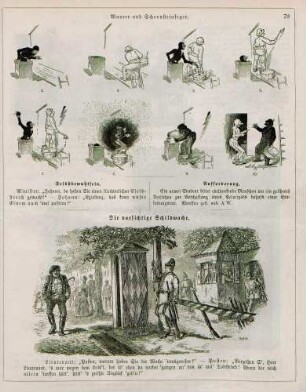 "Maurer und Schornsteinfeger" "Die vorsichtige Schildwache"