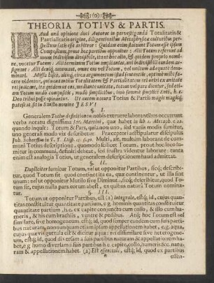 Theoria Totius & Partis.