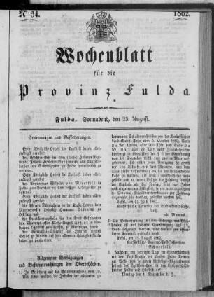 Nr. 34, Ausgabe vom 23. August 1862