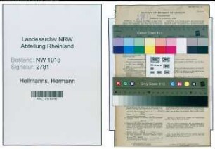 Entnazifizierung Hermann Hellmanns , geb. 03.09.1884 (Verwaltungsangestellter)