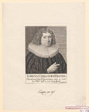 Johann Christoph Hauer, Diakon bei St. Lorenz