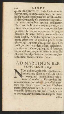 Ad Martinum Bersevicaeum Equ.