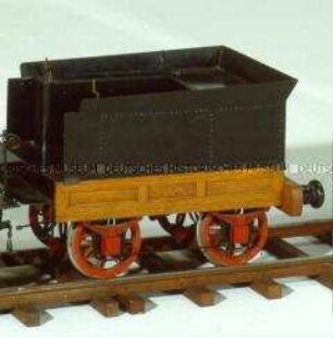 Modell des Tenders der Lokomotive "Saxonia"