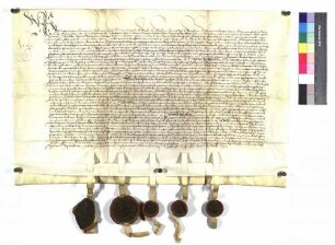 Vertrag zwischen dem Kloster Herrenalb und der Kommune zum Dobel wegen des Eigentums des Walds Tannschöcklin und des Waidgangs und Viehtriebs in demselben.