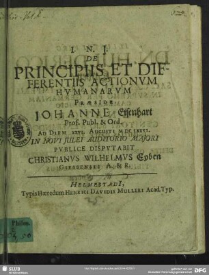 De Principiis Et Differentiis Actionum Humanarum