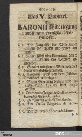Das V. Kapittel