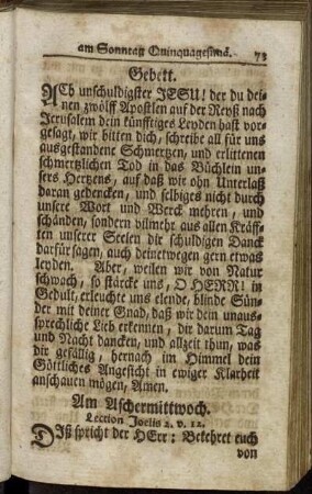 [Epistlen und Evangelia in der Fasten.]