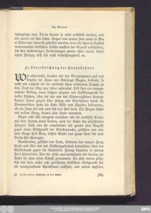 30. Unterbrechung der Hauptbahnen