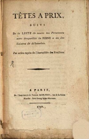 Têtes à prix