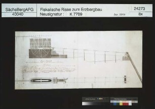 Johannes Stolln und Fundgrube bei Bockau, neu zu erbautes Kunstgezeug mit Feldgestänge