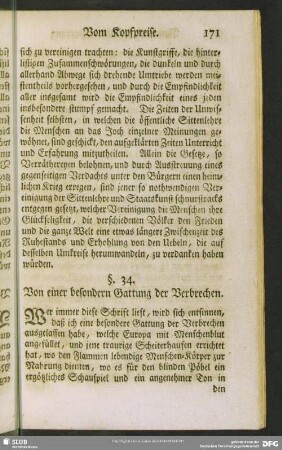 §. 34. Von einer besondern Gattung der Verbrechen