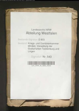 Die zur Lingenschen Pacht bestellte Kaution
