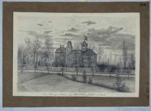 Die Königliche Villa in Strehlen (Dresden-Strehlen), um 1880 auf ehemaligem Gelände des Forsthauses (“Rotes Haus” (Gasthaus) und Sitz des Hegereiters) gebaut