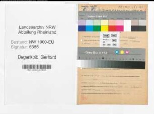 Entnazifizierung Gerhard Degenkolb, geb. 26.06.1892 (Techn.Angest.)