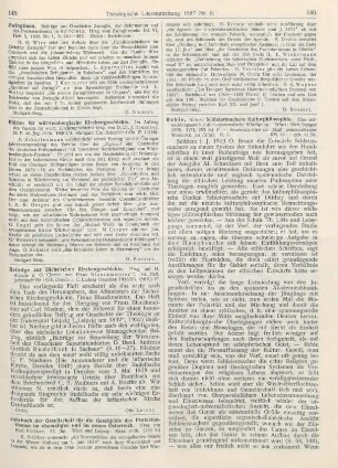 145-146 [Rezension] Jahrbuch der Gesellschaft für die geschichte des Protestantismus im ehemaligen und im neuen Österreich ; 57. Jhg, 1936