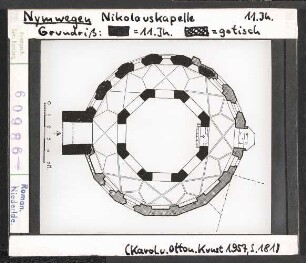Nymwegen: Nikolauskapelle (Valkhofkapelle), 11. Jhd., Grundriss
