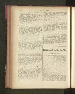 La Délimitation de la frontière Niger-Tchad.