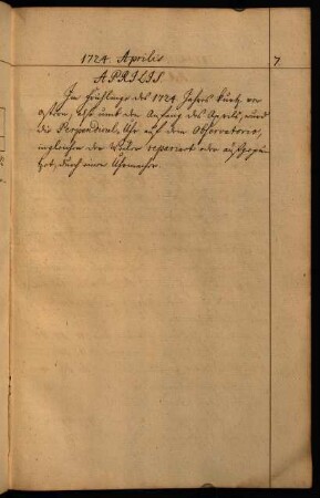 7, April 1724