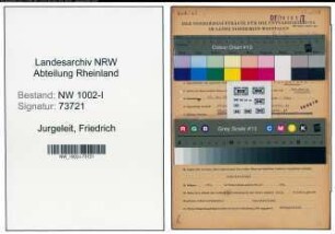 Entnazifizierung Friedrich Jurgeleit , geb. 27.10.1896 (Ingenieur)