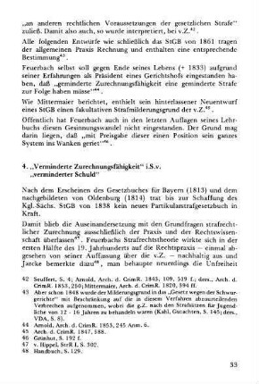4. "Verminderte Zurechnungsfähigkeit" i.S.v. "verminderter Schuld"